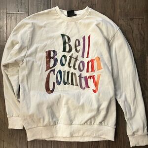 Bell Bottom Country Women's White Sweatshirt